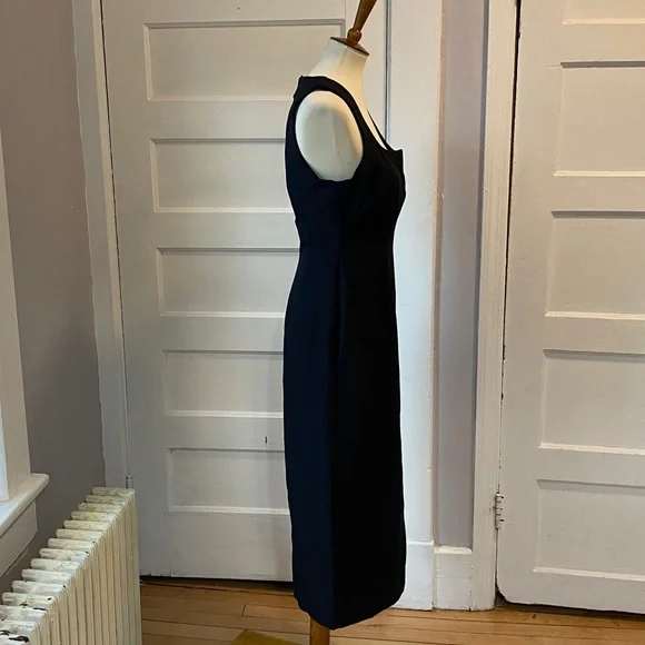 NWT Zara Square Neck Fitted Midi Dress - Picture 9 of 17